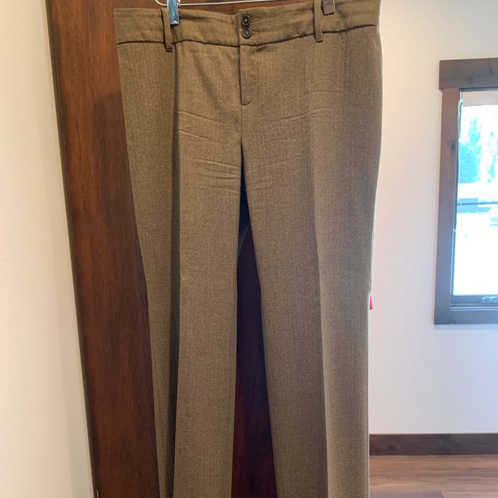 Banana Republic Martin Fit lined olive slacks